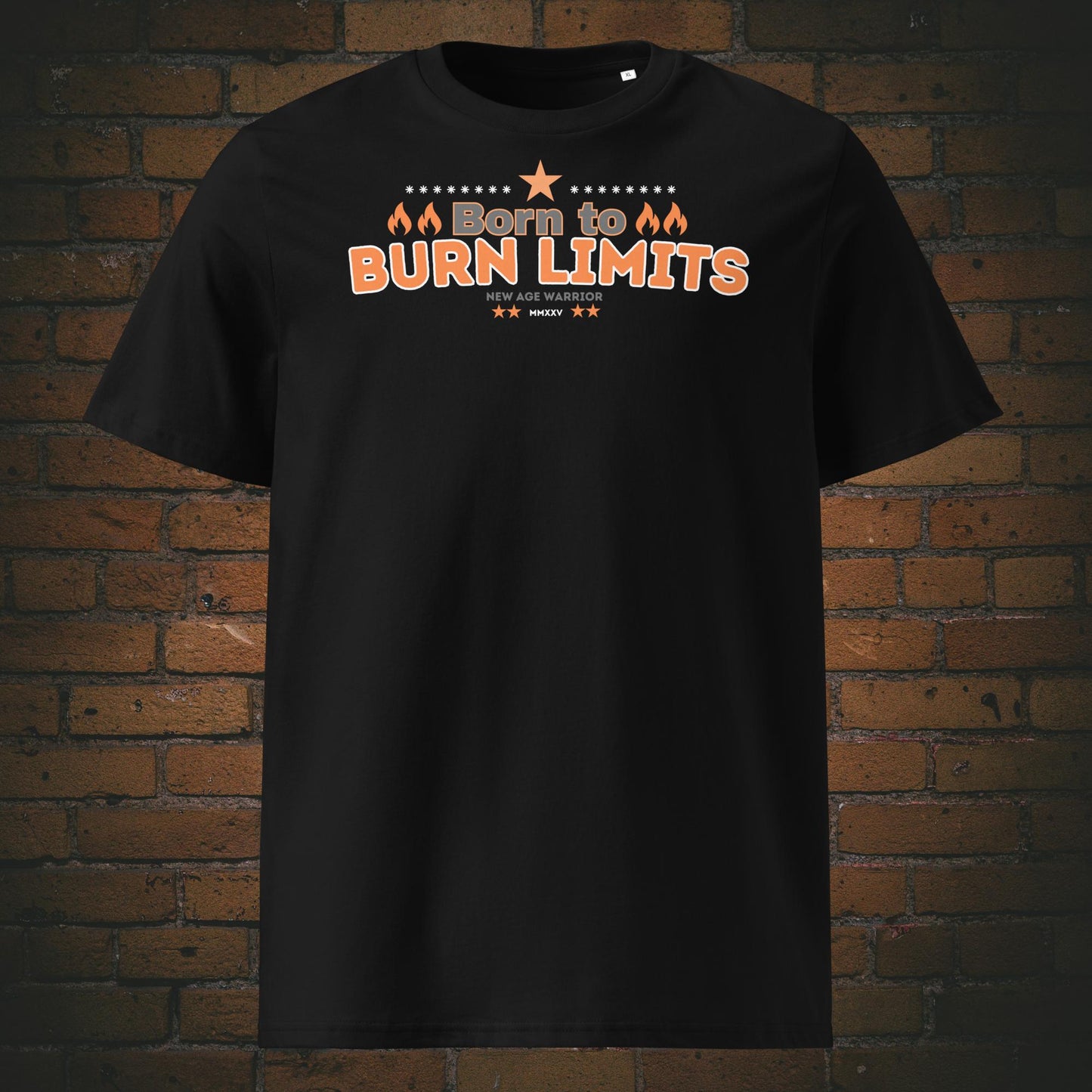Born to Burn Limits – Rebel Statement Bio-T-Shirt Unisex in der Farbe schwarz