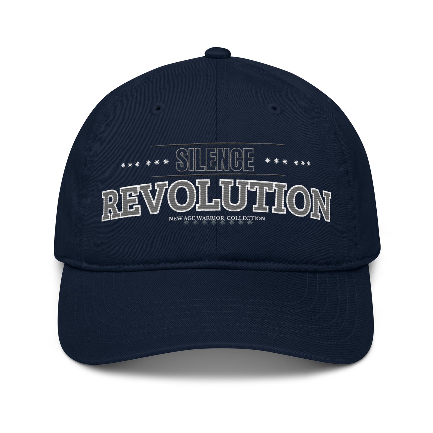 Silence Revolution Baseball Cap – Nachhaltige Bio Baumwolle in der Farbe Dunkelblau