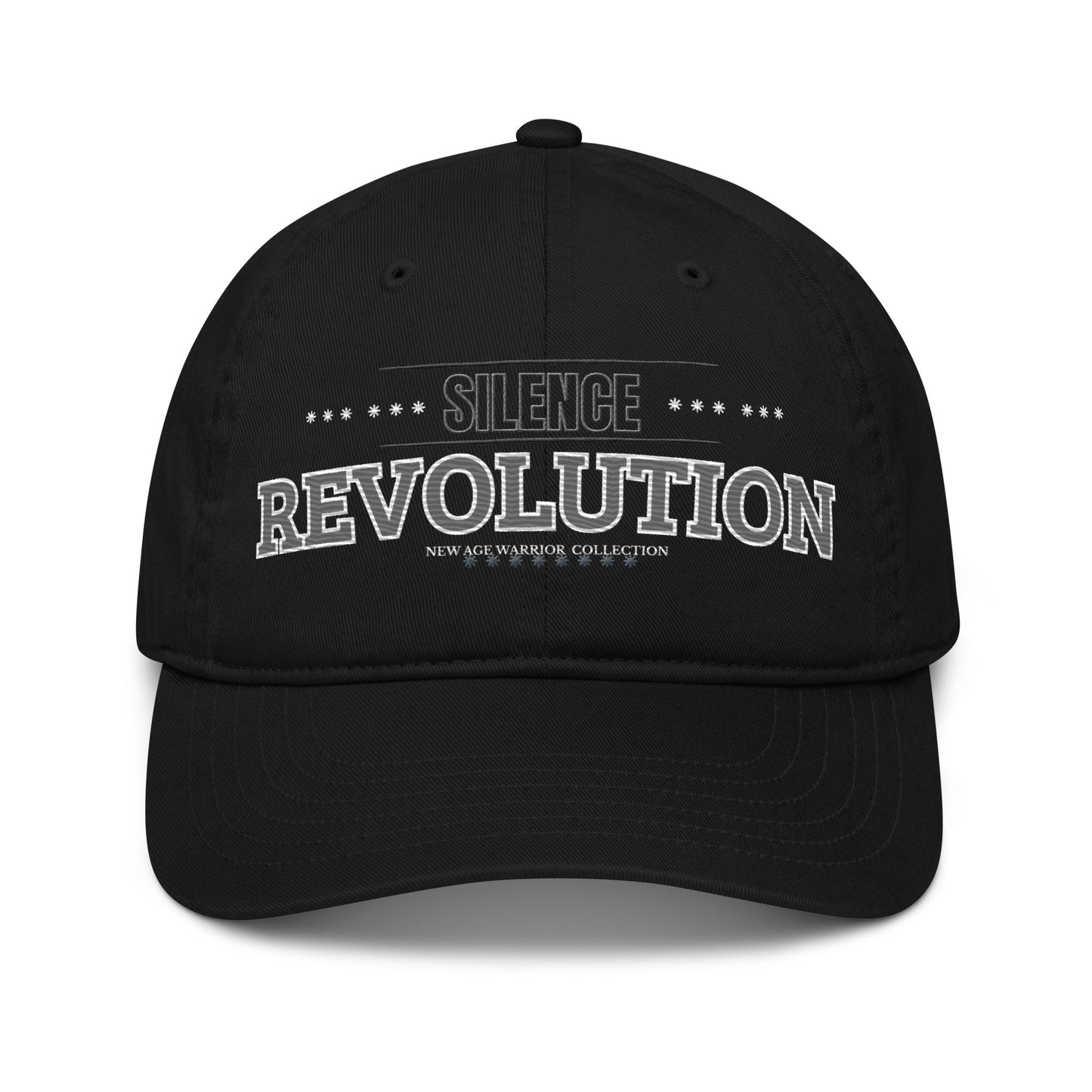Silence Revolution Baseball Cap – Nachhaltige Bio Baumwolle in schwarz
