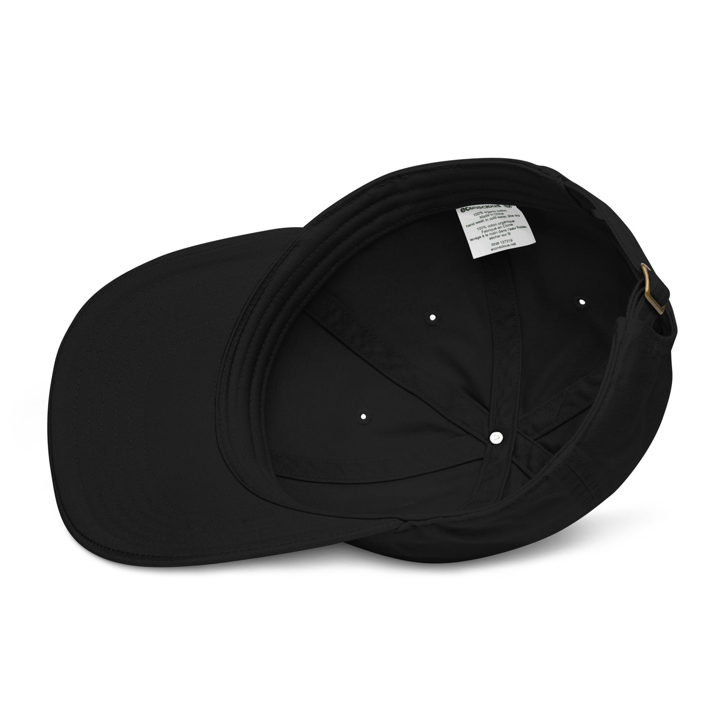 Nachhaltige Bio Baumwolle Baseball Cap - Spruch Born to Burn Limits in der Farbe schwarz Ansicht von Innen