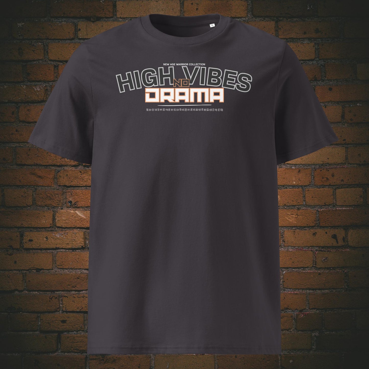 Spruch Bio-Baumwoll T-Shirt mit Statement Unisex - Druck auf anthraziter Farbe