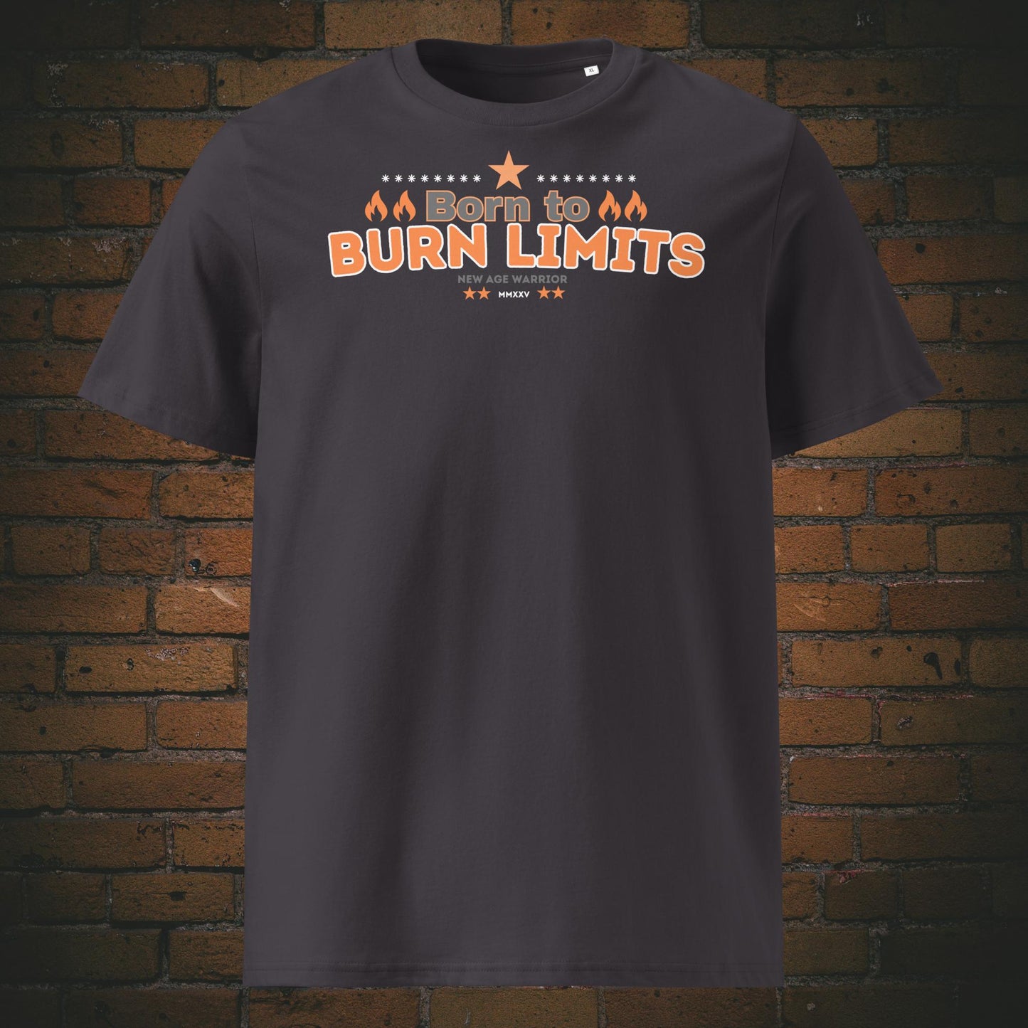 Born to Burn Limits – Rebel Statement Bio-T-Shirt Unisex in der Farbe anthrazit