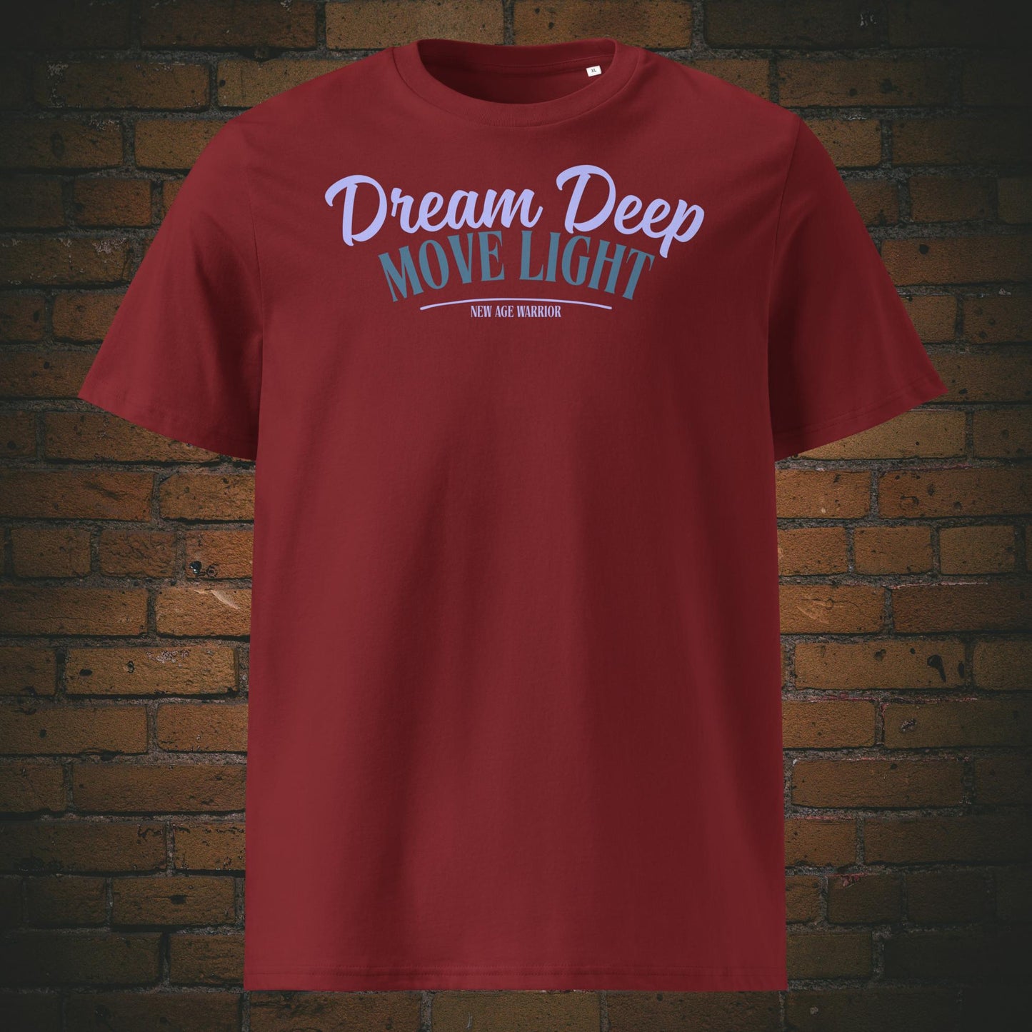 T-Shirt mit Spruch gedruckt auf Bio-Baumwolle in weinrot