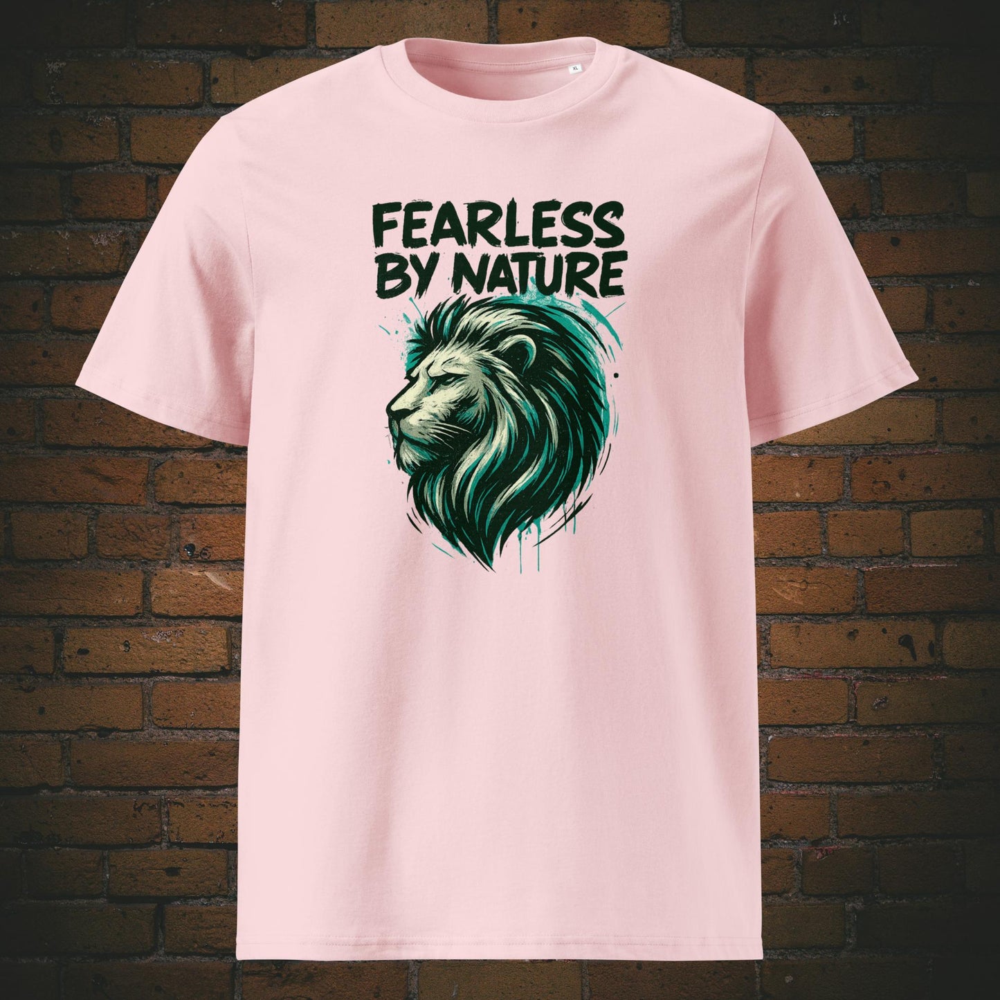 Löwenkopf Shirt mit Spruch - T-Shirt hat die Farbe Rosa