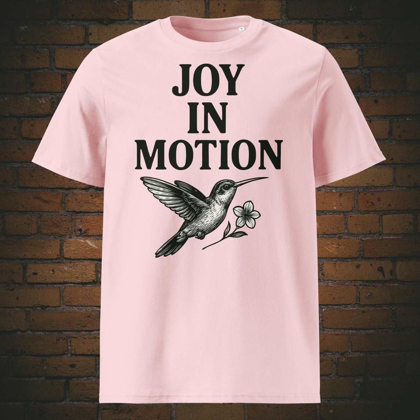 Kolibri Shirt mit Spruch Minimalistisch - T-Shirt in Farbe: rosa