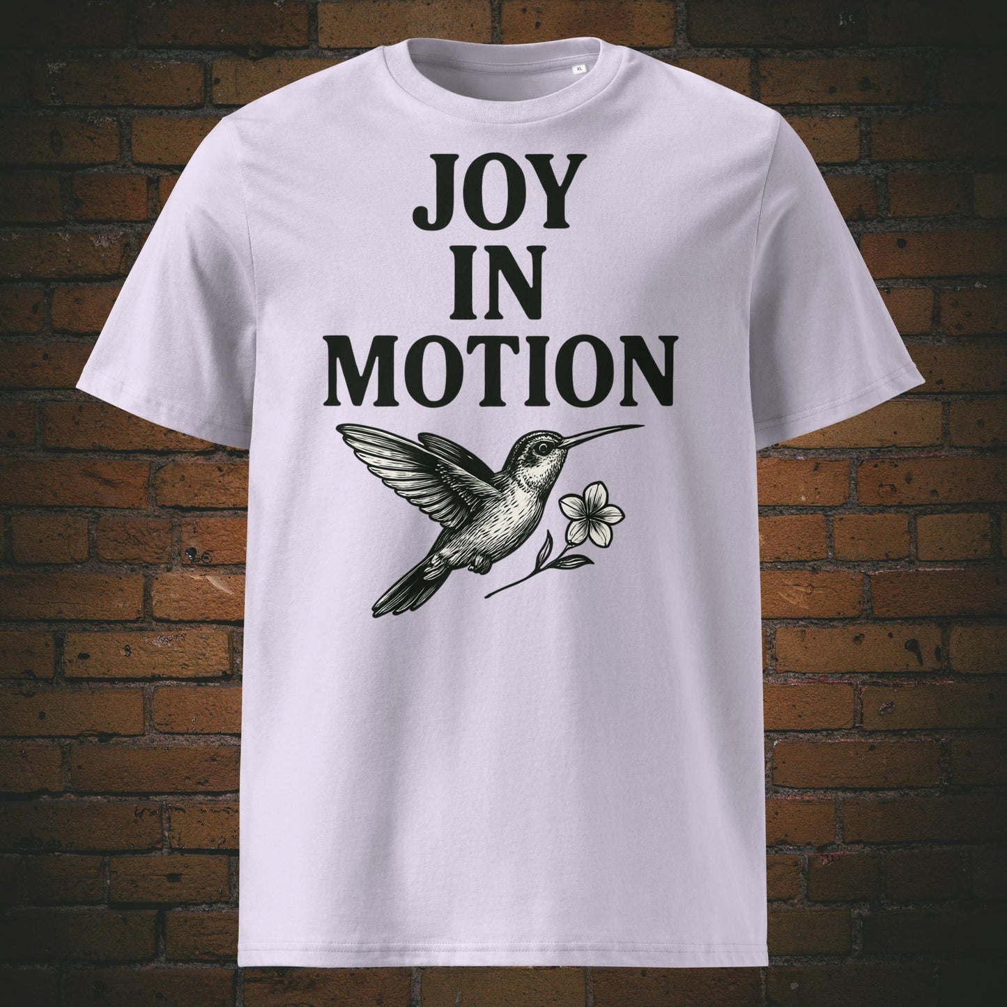 Kolibri Shirt mit Spruch Minimalistisch - T-Shirt in Farbe: Lavendel