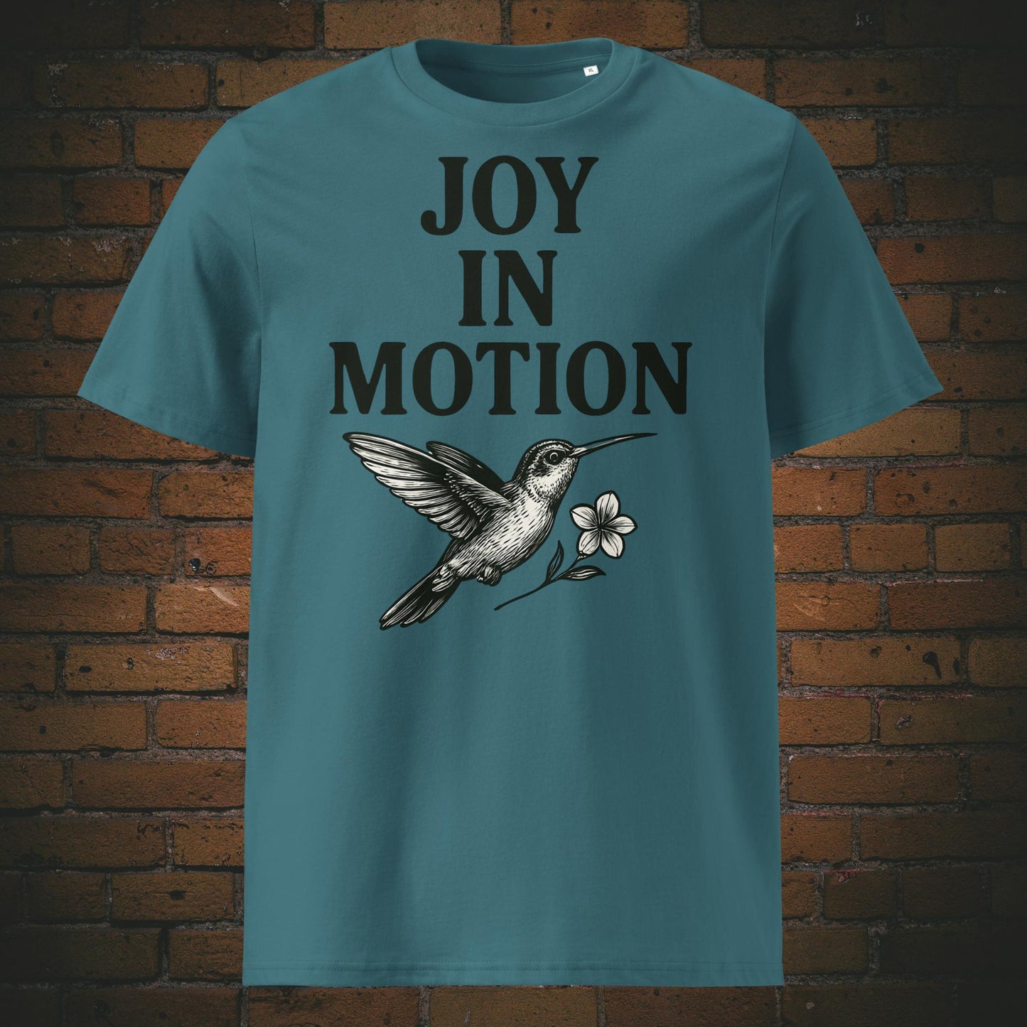 Kolibri Shirt mit Spruch Minimalistisch - T-Shirt in Farbe: eisblau