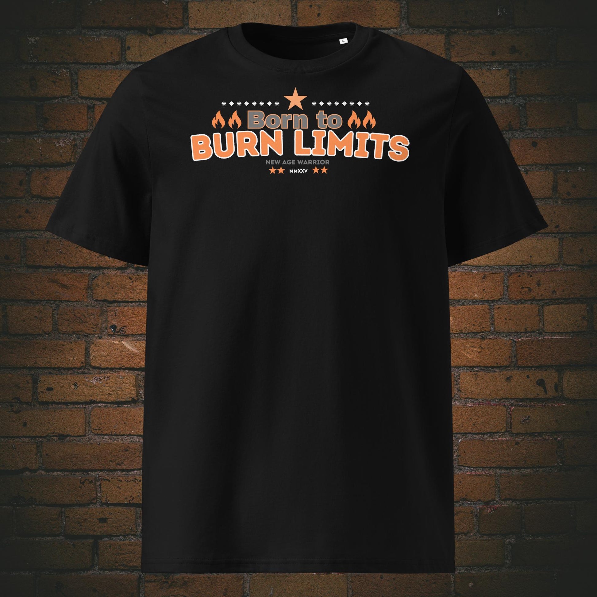 Born to Burn Limits – Rebel Statement Bio-T-Shirt Unisex in der Farbe schwarz 
