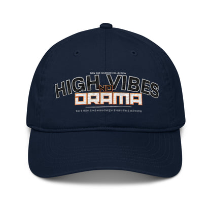 High Vibes No Drama Cap – New Age Warrior Bio Baumwolle Unisex in dunkelblau