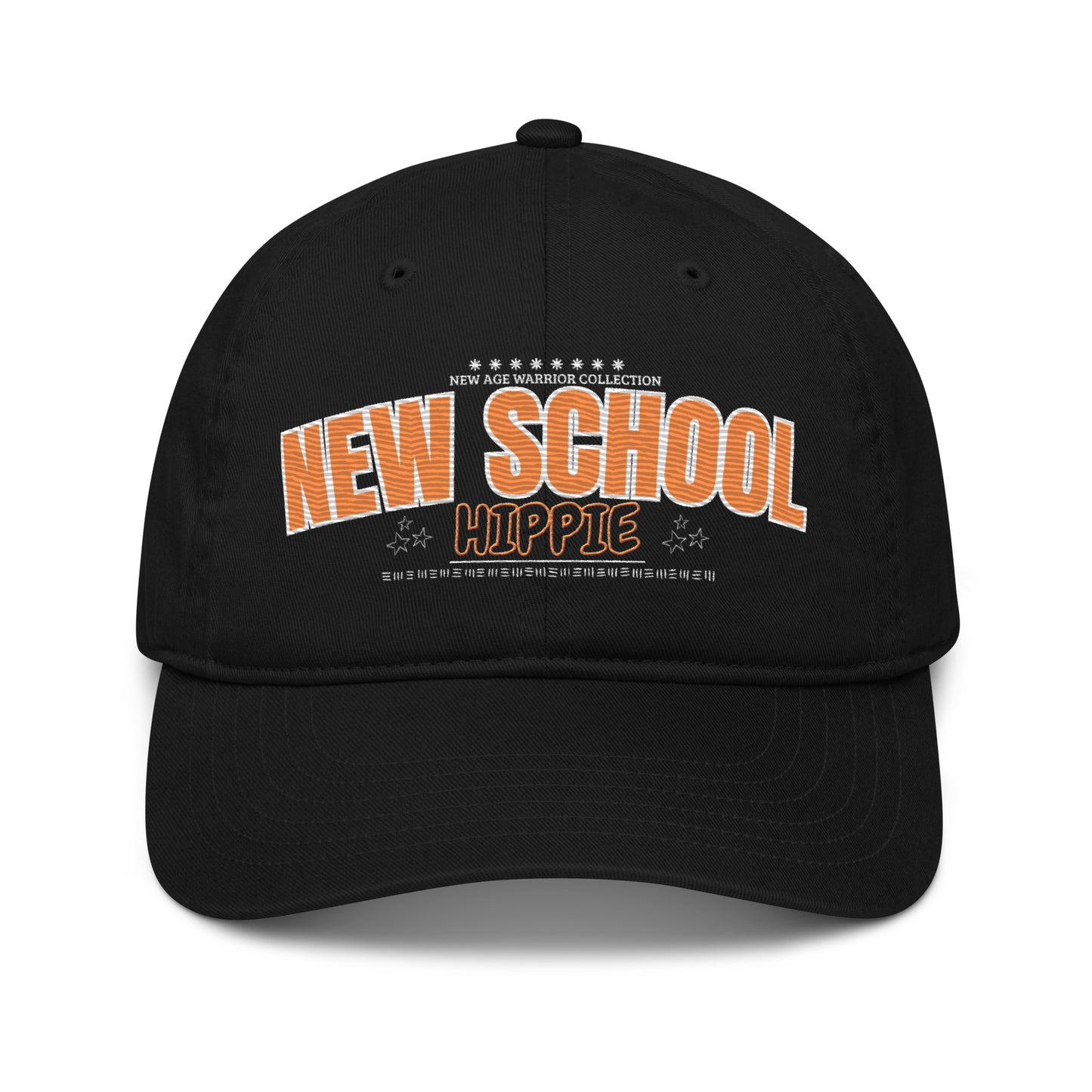 New School Hippie Cap – Nachhaltige Bio Baumwolle Baseball Cap in der Farbe schwarz