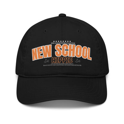 New School Hippie Cap – Nachhaltige Bio Baumwolle Baseball Cap in der Farbe schwarz
