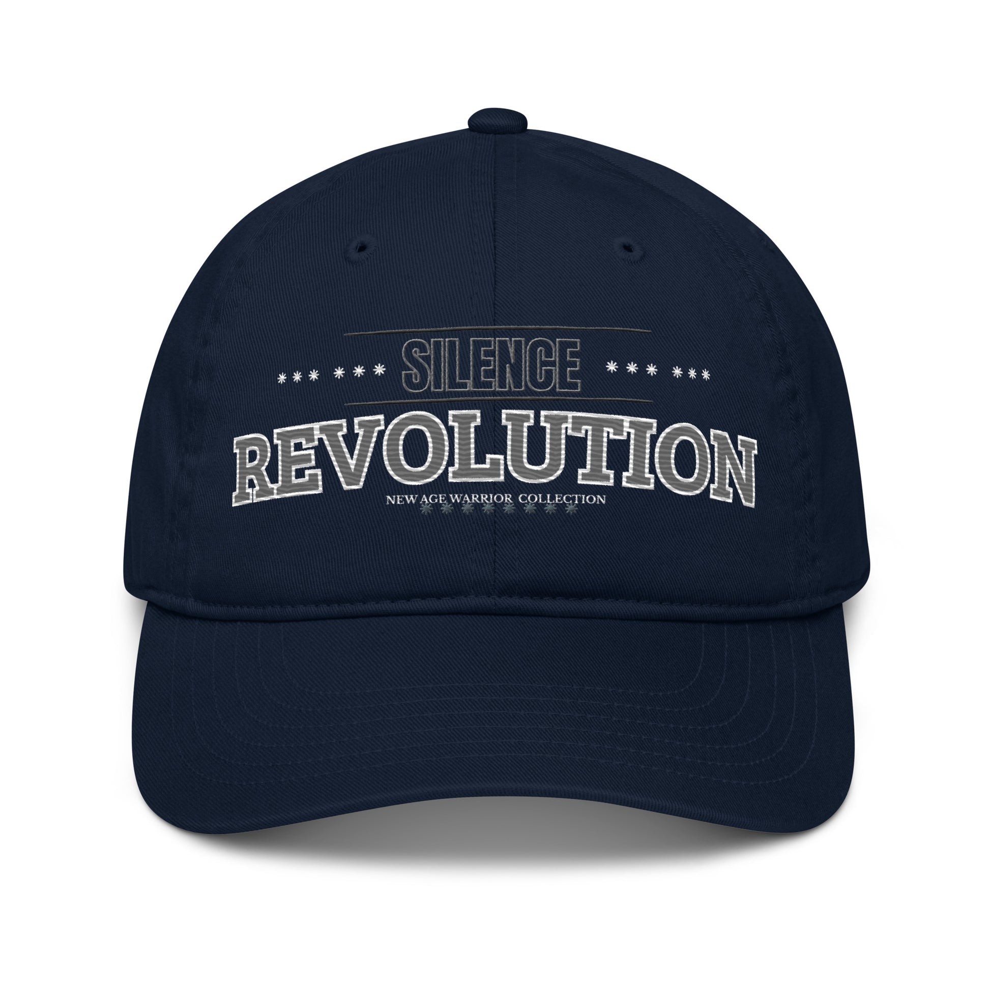 Silence Revolution Baseball Cap – Nachhaltige Bio Baumwolle in der Farbe Dunkelblau