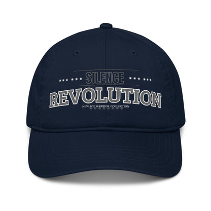Silence Revolution Baseball Cap – Nachhaltige Bio Baumwolle in der Farbe Dunkelblau