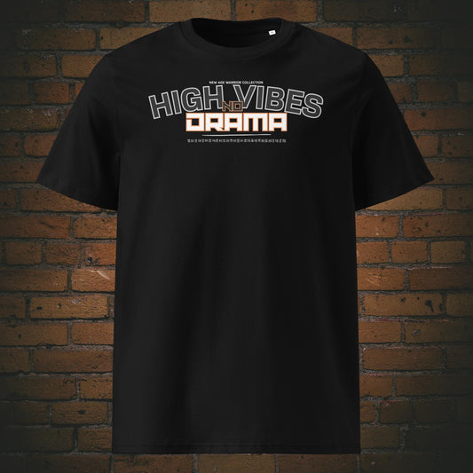 Spruch Bio-Baumwoll T-Shirt mit Statement Unisex - Druck auf schwarz 