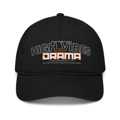 High Vibes No Drama Cap – New Age Warrior Bio Baumwolle Unisex in schwarz