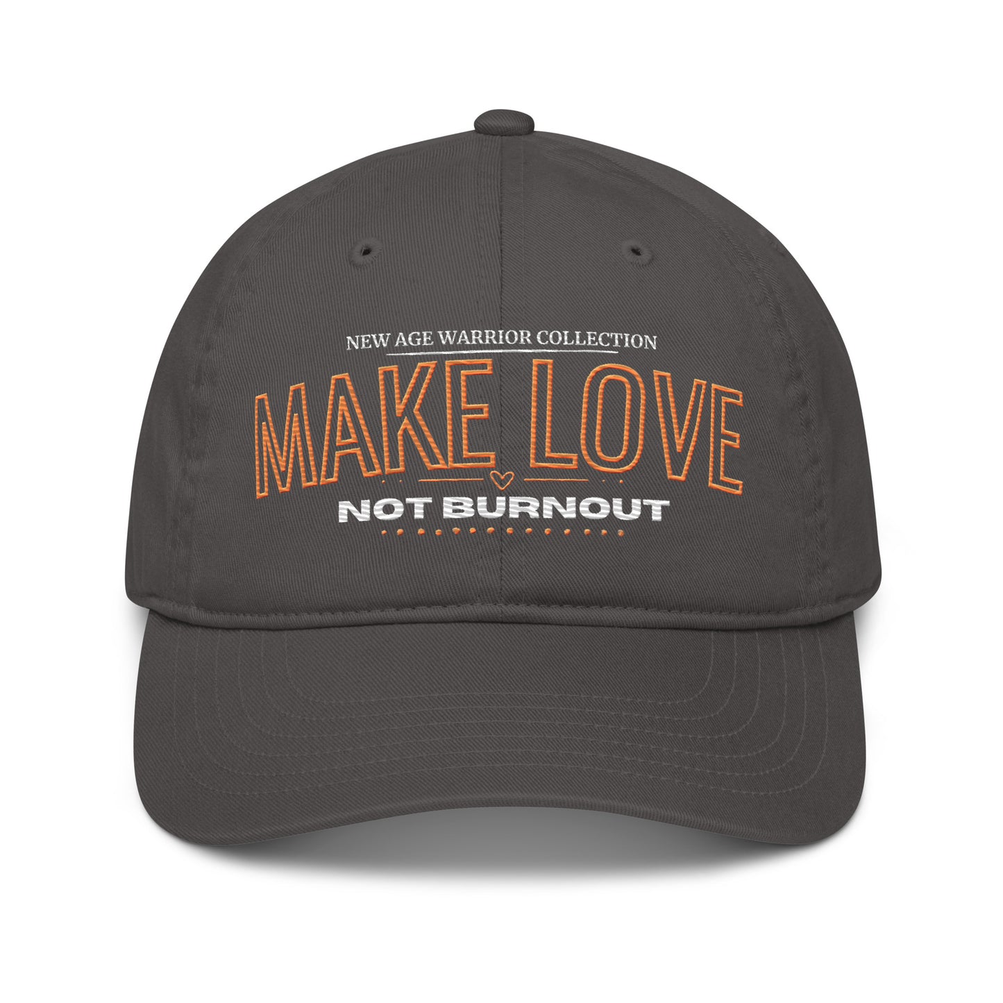 Make Love Not Burnout Cap – Nachhaltige Bio Baumwolle Unisex in der Farbe grau