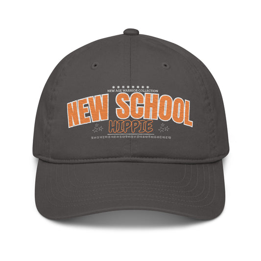 New School Hippie Cap – Nachhaltige Bio Baumwolle Baseball Cap in der Farbe grau