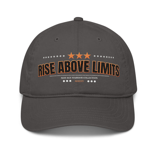Rise Above Limits – Nachhaltige Bio Baumwolle Baseball Cap in der Farbe grau