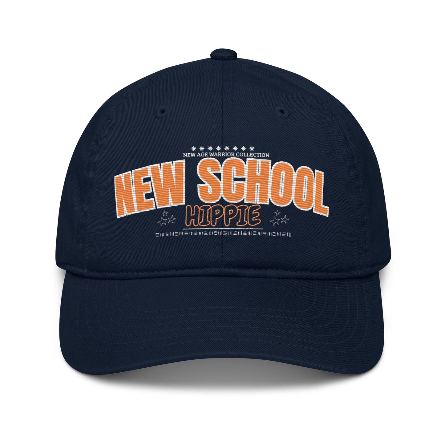 New School Hippie Cap – Nachhaltige Bio Baumwolle Baseball Cap in der Farbe dunkelblau