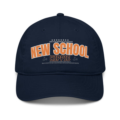 New School Hippie Cap – Nachhaltige Bio Baumwolle Baseball Cap in der Farbe dunkelblau