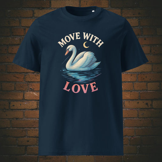 Schwan im Urban Stil mit Spruch - T-Shirt hat die Farbe: Dunkelblau