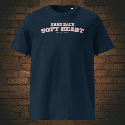 Spruch Bio-Baumwoll T-Shirt in schwarz mit dunkelblau